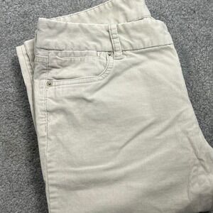 J.Crew Favorite Fit Corduroy Pants Womens 10S Cream Beige Straight Leg Stretch